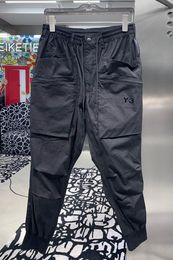 Men's Pants Y3 Sweatpants Multi-pocket Zipper Decorative Casual Trouser Summer Overalls Trend All-match Leg