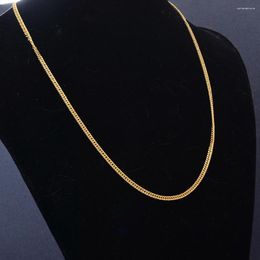 Chains 45Cm Africa Dubai Gold Colour Chain Necklace For Women Men Birthday Party Pendant Wife Jewellery