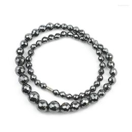 Chains Bee Ball Neutral Beads Natural Hematite Stone Black Handmade Unisex Necklace Summer Fashion Jewellery Ornaments For Party Wear