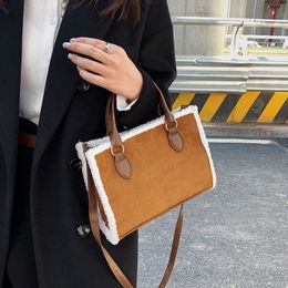Plush Women's Bag Large Capacity Shoulder Bag Autumn/Winter Fashion Texture Casual Tote Bag