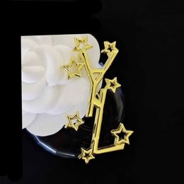 wholesale Vintage Luxury Women Designer Brand Letter Brooches 18K Gold Plated Jewellery Brooch Charm Girls Pin Marry Wedding Party Cloth Accessories