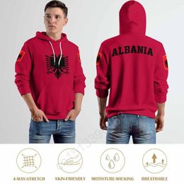 Men's Hoodies Albania Country Flag 3D Hoodie Polyester Cool Men Women Harajuku Sweatshirt Unisex Casual Pullover Custom Name