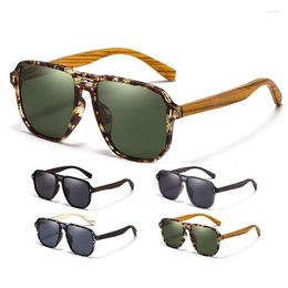 Sunglasses Top Quality Arrivals 2023 Retro Mens Trendy Bamboo Wood Sun Glasses Fashion Driving Polarized