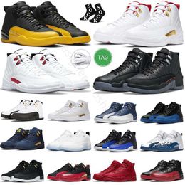 2024 Twist basketball shoes jumpman 12 12s mens Flu Game Hyper Royal Royalty Taxi Nylon Michigan Gym Red Playoff Stealth Black Taxi University Gold sports sneakers