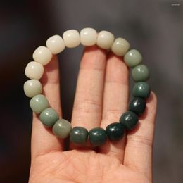 Strand Advanced Natural Gradual Bodhi Root Handstring Multi Treasure White Jade Wen Play Buddha Beads Zi Wrapped Finger