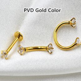 Labret Lip Piercing Jewellery LOT50pcs 16gx8xm Body Round CZ Ring Ear Helix Bar Eyebrow Nose Horseshoes 230802