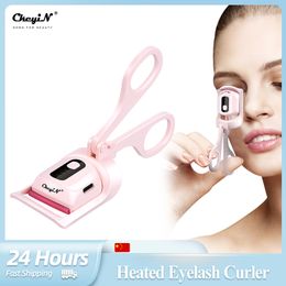 Eyelash Curler Ckeyin electric eyelash curler long-term heating eyelash curler LCD display temperature control improving eyelash makeup products 230803