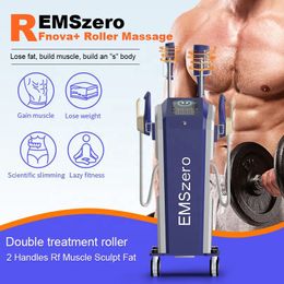 NEW EMSzero 2 in 1 roller massage Machine EMSlim Building Muscle Stimulator 4 handles RF body EMS Muscle sculpt device 13 Tesla HI-EMT slim beauty equipmen