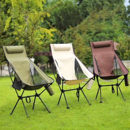 Camp Furniture Widened Detachable Folding Moon Chairs Outdoor Ultralight Fishing Picnic BBQ Leisure Chair Travel Hiking Seat Camping