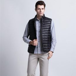 Men's Vests Autumn Winter Light Duck Down Mens Clothing Outwear Tops Coats And Jackets Warm Vest Sleeveless Waistcoat Boys Clothes