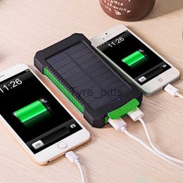 Wireless Chargers 20000mAh Top Solar Power Bank Waterproof Emergency Charger External Battery Powerbank For Xiaomi MI iPhone Samsung LED SOS Light x0803