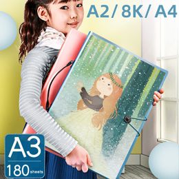 Filing Supplies 8k A3 Storage Picture Album Folder File Organiser Children's Art Drawing Paper Preservation Office Folders 230803