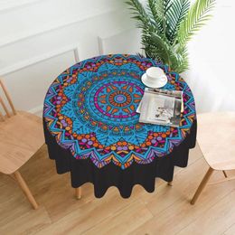 Table Cloth Abstract Mandala Decorative Tablecloth Thick Round Party Dining Cover Tea