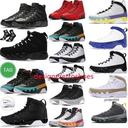 2024 Jumpman 9 9S Mens Basketball Shoes Bred University Gold Blue Gym Chile Red UNC Cool Particle Grey Racer Blue Statue Anthracite Sport Sneakers Trainers Size 7-13