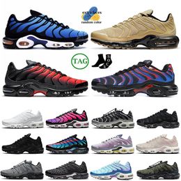Big Size 12 Tn Plus Running Shoes TNs Ultra Unity Triple Black White Barely Volt Hyper Blue Pink Fade Chaussures Mens Trainers Sneakers Jogging Walking
