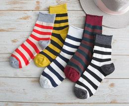 Women Socks Fashion Cotton Spring Gold Sliver Autumn Funny Splicing Heap Comfort Femme Striped Casual Crew Curl Japanese