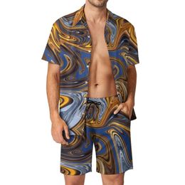 Men's Tracksuits Beach Suit Wave Tie Dye Gift G 2 Pieces Coordinates High Quality Home Graphic Vintage 230802