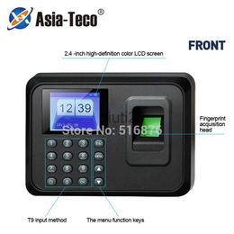 Fingerprint Access Control Biometric Fingerprint Time Attendance Time Clock Recorder Employee Digital Electronic Attendance Machine W/ Charger Adapter x0803