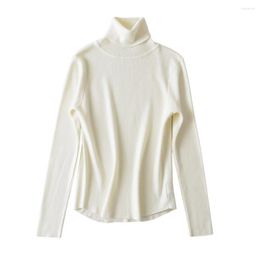 Women's Sweaters White Base Turtleneck Sweater Women Pullover Fall Winter Soft Cosy Tops Jersey Long Sleeves Knit Pulls Jumpers