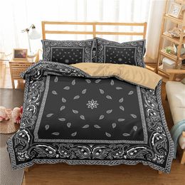 Bedding sets Boho Bandana Sets 2 3 Piece Duvet Cover Breathable Quilt with 1 2 Pillowcase Paisley 230802