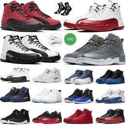 2024 Dark Concord jumpman 12 Men's Basketball Shoes Playoffs Royalty Taxi Stealth Reverse Flu Game Hyper Royal Twist Utility Trainers Sports Sneakers size 40-47