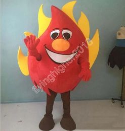 Red big fire Mascot Costume Halloween Christmas Fancy Party Dress Cartoon Character Suit Carnival Unisex Adults Outfit