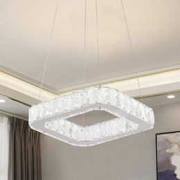 Chandeliers Ganeed K9 Crystal Modern 16W LED Light Adjustable Height Hanging For Kitchen Island Living Dining Room