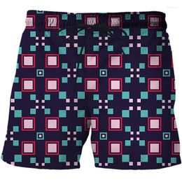 Men's Shorts 2023 Japanese Style Beach Pants Geometry 3D Printed Short Men Colour Shiorts Casual Sea Surf Summer Unisex Sw