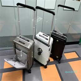 Designer Travel Suitcase Luggage Fashion unisex Trunk Bag Spinner Universal Wheel Built-in charging function 20 inches