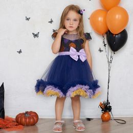 Girl Dresses Baby Girls Tulle Princess Dress Elegant Flower 1st Baptism Birthday Party Kids For Bow Wedding Evening Halloween Gown