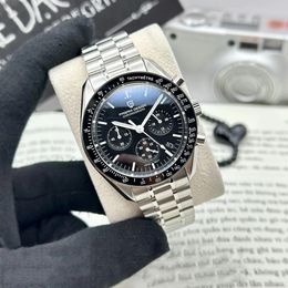 Wristwatches PAGANI DESIGN V4 Quartz Mens Automatic Date Speed Chronograph Sapphire Mirror Sport Waterproof Watch All Steel VK63 Watches 230802