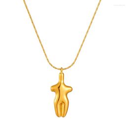 Chains Niche Personality Three-dimensional Ladies Body Pendant Necklace