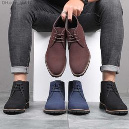 Boots Men's shoes Spring new casual men's ankle Chelsea boot men's shoes men's suede leather slider motorcycle men's Bootgy6 Z230803