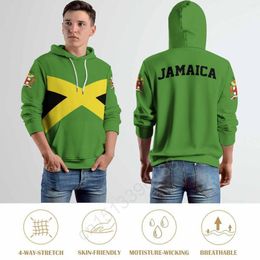 Men's Hoodies Jamaica Country Flag 3D Hoodie Polyester Cool Men Women Harajuku Sweatshirt Unisex Casual Pullover Custom Name