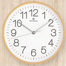 Wall Clocks 11 Inch Clock Creative Modern Minimalist Wooden Quiet Solid Wood Frame Quartz For Living Room Home Decor