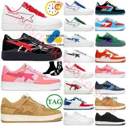 2024 SK8 Men Women Casual Shoes Sta Low sneaker Court designer Blue Mist Bathing platform shoe men Shark Black white Grey Patent Leather Green ABC Camo women sneakers