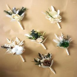 Decorative Flowers 6PC Wedding Dried Flower Crafts Mini Small Bouquet Fresh Preserved Eucalyptus Pography Po Home Decor Party Gift