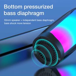 Portable Speakers NEW Bluetooth Speaker Full Screen Colourful LED Light Portable Speaker Bass Wireless Sound Box