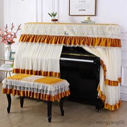 Dust Cover High Grade Piano Cover Full Cover Piano Cloth Cover Dust Proof Cover Piano Stool Cover Light and Luxurious Modern R230803