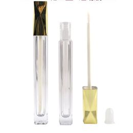 5ML Empty Lipstick Tubes Transparent matte Lip Gloss Tubes Clear bottles gold silver cap