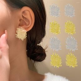 Stud Earrings 10Pcs/Lot Irregular Copper Alloy Intertwined Network For Women Vintage European And American Girls Fashion Sexy Jewellery
