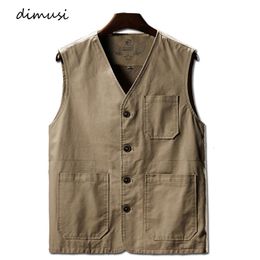 Men's Vests DIMUSI Summer Men's Vests Casual Man Cotton Breathable Mesh Vest Sleeveless Jackets Man Outwdoor Fishing Waistcoats Clothing 8XL 230803