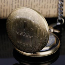 Pocket Watches Vintage Steampunk Bronze Handmade Wind Mechanical Watch Pendant Necklace Jewellery Fob Men's And Women's Clock