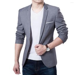 Men's Vests Brand Mens Casual Blazers Autumn Spring Fashion Slim Suit Jacket Gentlemen Blazer One Button Masculino Clothing S-5XL