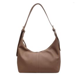 Evening Bags Casual Hobo Bag Women Handbag Soft Leather Tote Simple Messenger Solid Large Capacity All-match Female Clutch