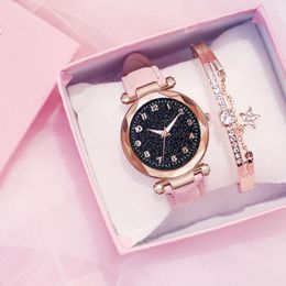 Wristwatches Fashion Women Watches Sell Star Sky Dial Clock Luxury Women's Bracelet Ladies Watch Quartz Relogios Feminino