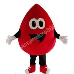 Mascot Costume Cartoon red blood drop Mascot Costumes Halloween Christmas Event Role-playing Costumes Role Play Dress Fur Set Costume