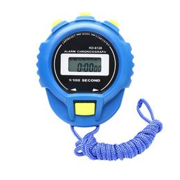 New Electronic Stopwatch Running Timer Professinal Quartz Timer Waterproof Alarm Chronograph Kd 6128 Sports Timer JL1770