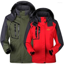 Men's Jackets Mens Autumn Women Jacket Jaqueta Windbreaker Hooded Coats Male Tourism Sportswear Waterproof Outdoors PLUS Size 8XL