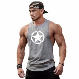 Men's Tank Tops Fashion Cotton Sleeveless Shirts Tank Top Men Fitness Shirt Mens Singlet Bodybuilding Workout Gym Vest Fitness Men 230802